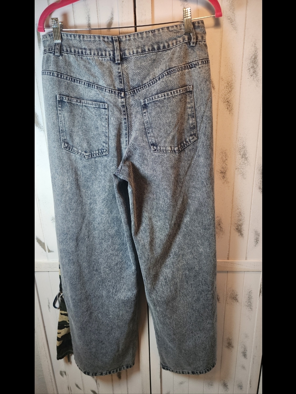 BiBi Camo-Trim Wide Leg Women’s Jeans - Picture 3 of 6